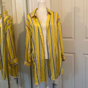 Large Forever 21 Contemporary striped button up